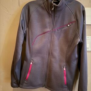 Gray Spyder Jacket with Pink Accents